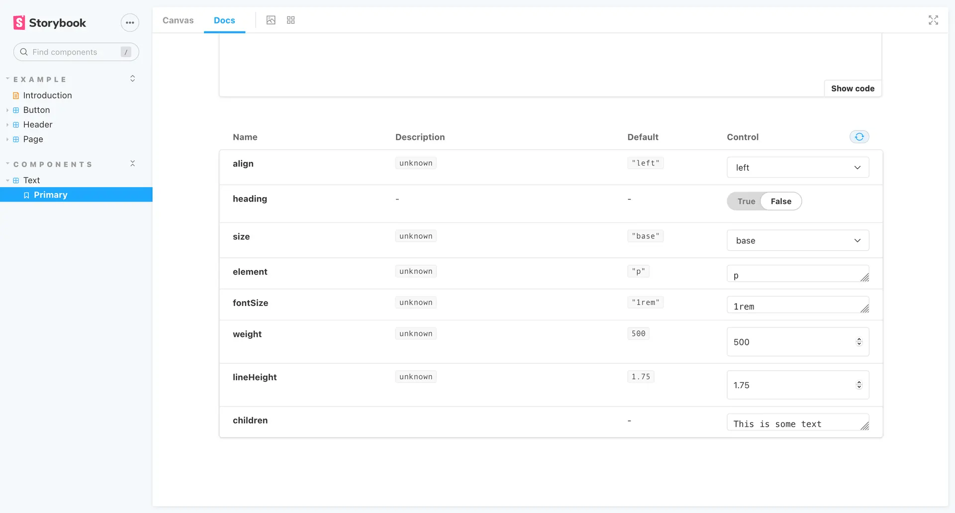 Docs missing descriptions and type definitions